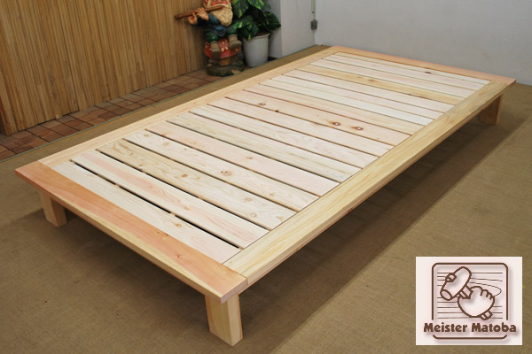 板の間付きひのきベッド高さ25cm