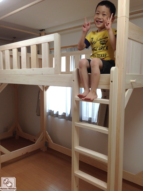ひのきロフトベッド3台を 一部屋に 1402081 | ヒノキ・ワークス ひのきロフトベッド3台を 一部屋に 1402081 | ヒノキ・ワークス