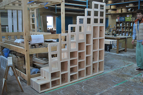 6.2畳の部屋を2倍の広さに活用 ひのきロフトベッド1212013