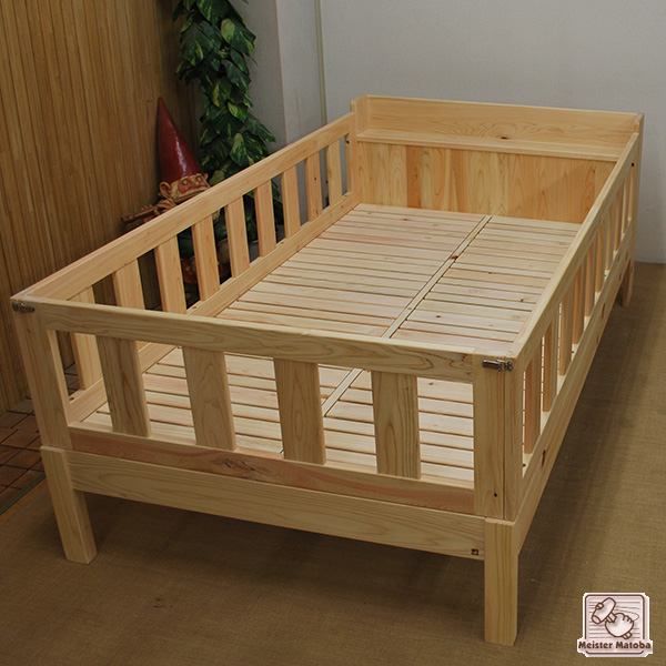 子供と添い寝できる棚付きベッド　セミダブル　NO1308007-1