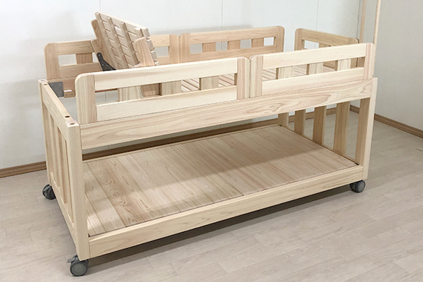 無垢ひのき木製介護ベッド訓練ベッド