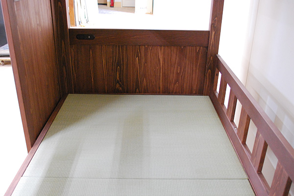 ひのきオーダー畳の二段ベッド目隠し板付き　2104025