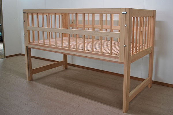 無垢ひのき木製特殊寝台　訓練ベッド柵高さ60cm2304033