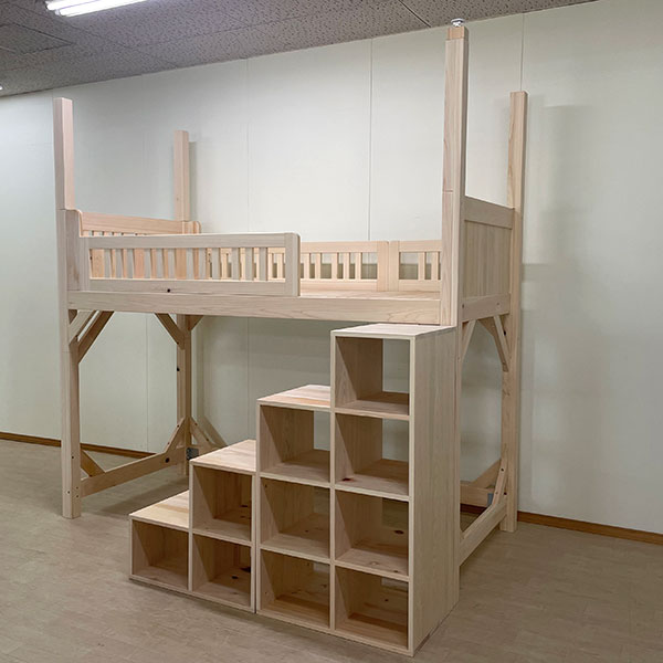 全長長さ235cmのひのきオーダーロフトベッド　2312015