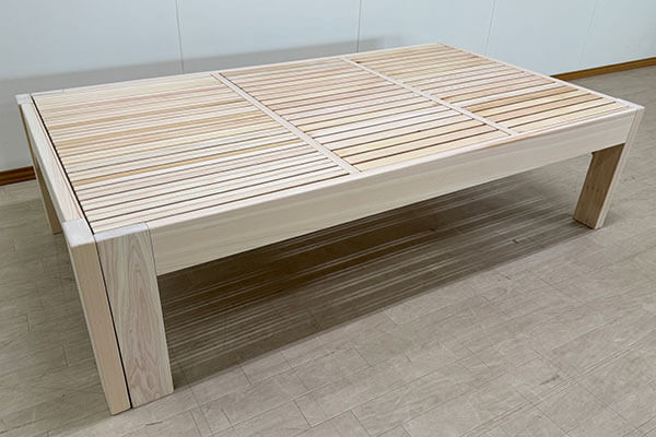 ひのき固定すのこ+伸縮ベッド高さ47cm全長180cm~210cm　2501028
