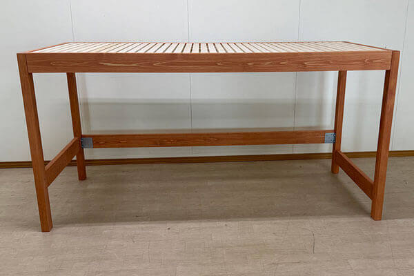 ひのきロフトベッドフラット幅96cm高さ105cm　チェリー塗装仕上げ　2504018