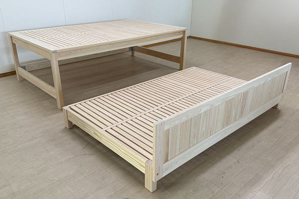 ひのきベッド下にベッド収納 親子ベッド セミダブルサイズ 2504001