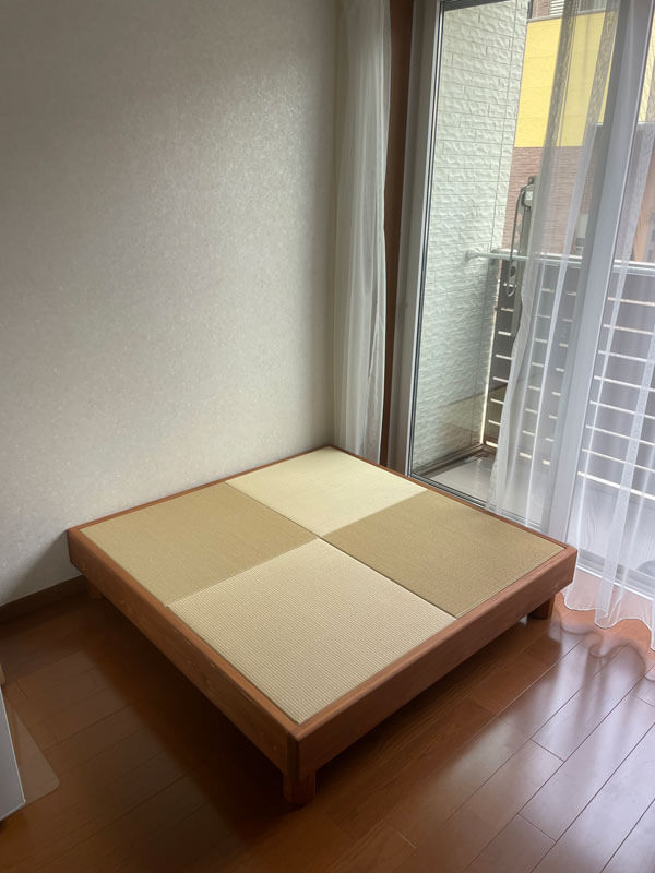 無垢ひのき120cm四方の高さ25cmの小上がり　2506013