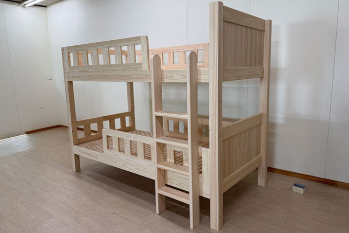 大人も使える国産ひのき二段ベッド　基本タイプ 2507002