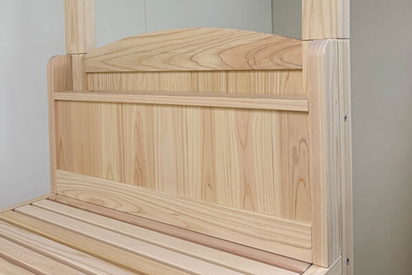 設置場所に合わせたセミシングルロフトベッド｜奥行調整棚と天井突っ張り対応 2507007