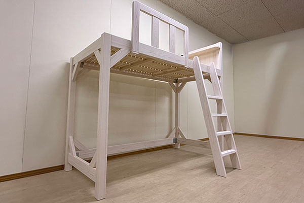 設置長さ192cm以内で作るロフトベッド|幅97×長さ185cmマット対応2507036