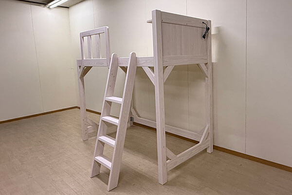 設置長さ192cm以内で作るロフトベッド|幅97×長さ185cmマット対応2507036