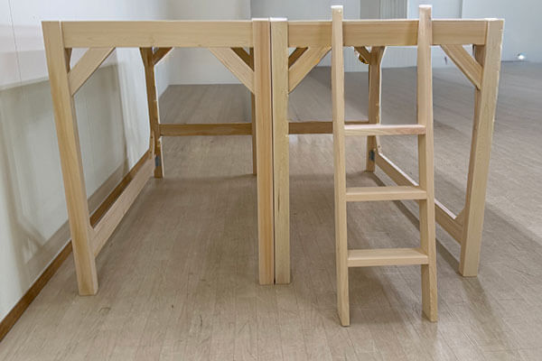 幅190cmまで対応したオーダーのロフトベッド（キングサイズ相当）2501058