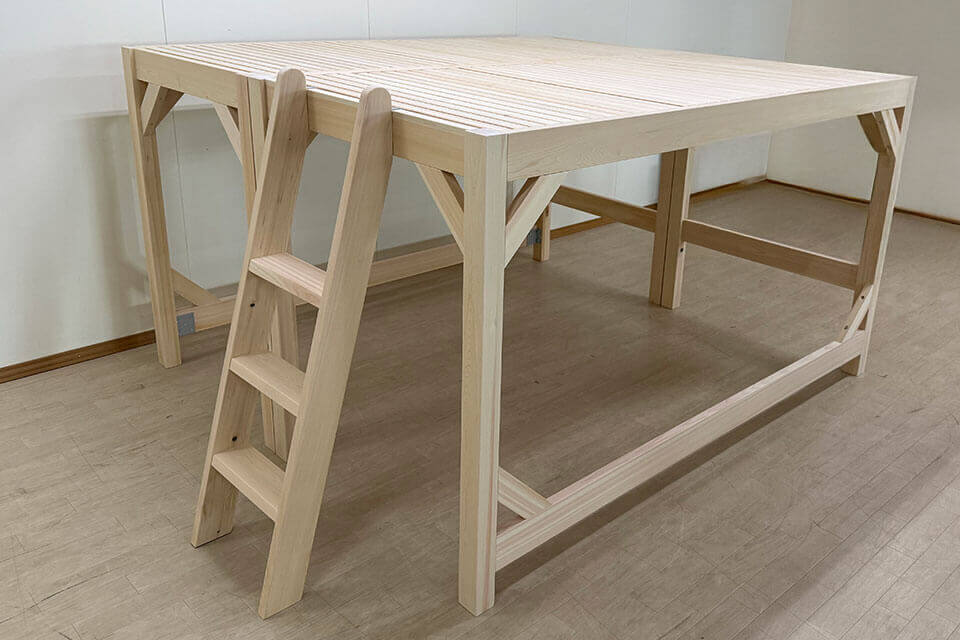 幅190cmまで対応したオーダーのロフトベッド（キングサイズ相当）2501058