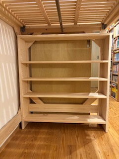 天井高さ225cmに合わせて設計した本棚付きオーダーロフトベッド 2510008