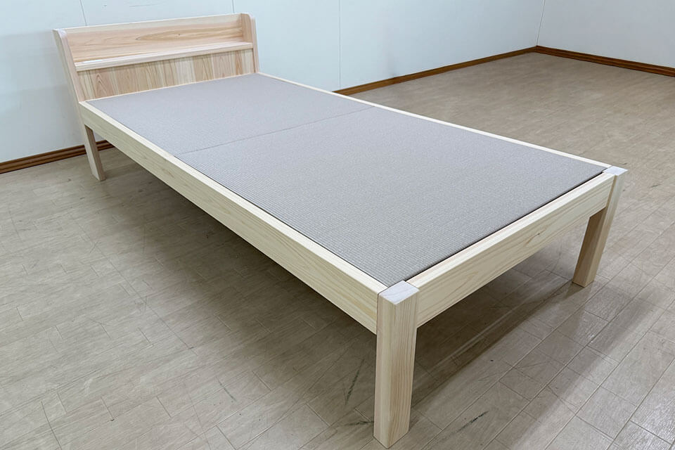 ひのき棚付きベッド　ひのき畳ベッド畳おもて和紙　2510009