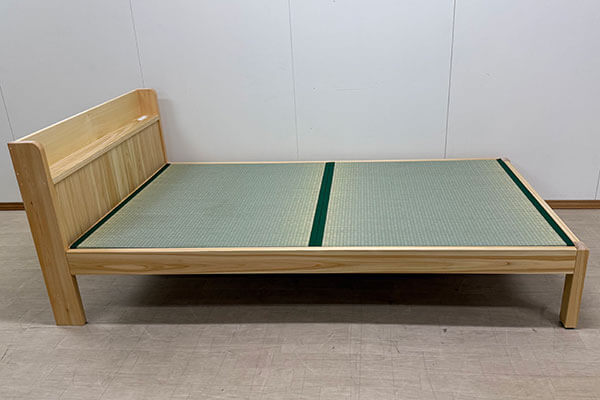 棚付き畳ベッド セミダブル｜国産い草×ひのき無垢材のやさしい寝心地　2512001