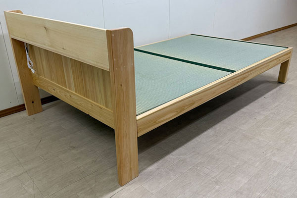 棚付き畳ベッド セミダブル｜国産い草×ひのき無垢材のやさしい寝心地　2512001