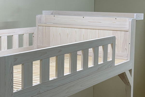 既存セミダブルを下に収納する檜オーダーロフトベッド 2510015