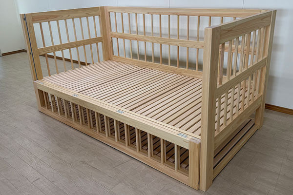 200cm対応の介護ベッド製作事例オーダー訓練ベッド・大型ベビーベッド2510022